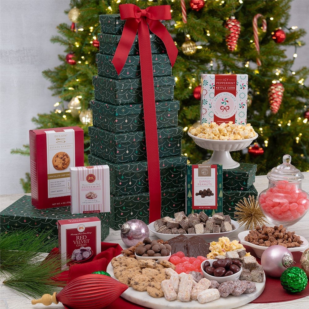Candy and Cookies Holiday Gift Tower