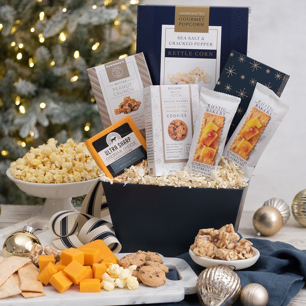 Crackers and Cheese Gift Basket