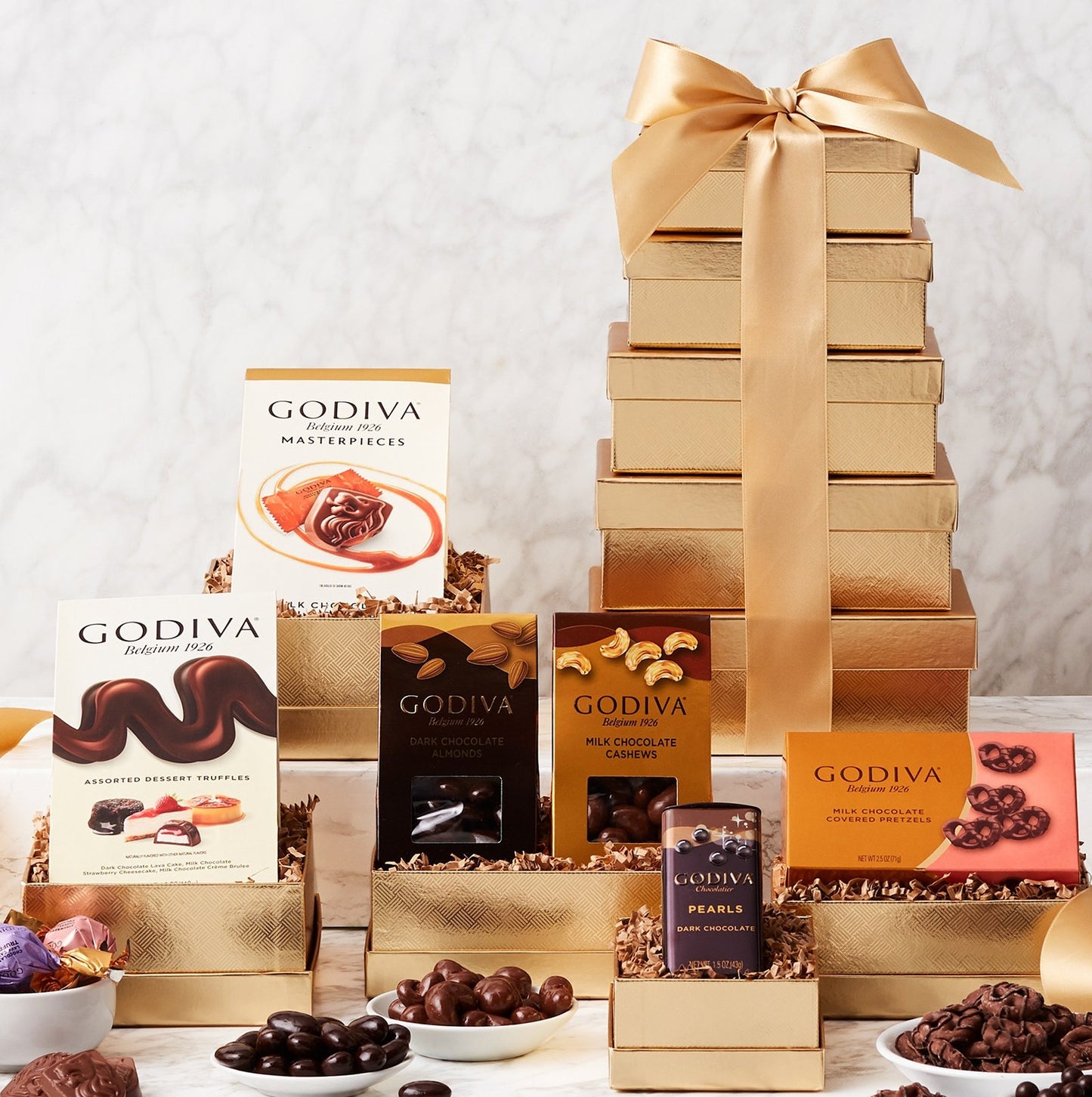 Golden Godiva: Premium Chocolate Gift Tower