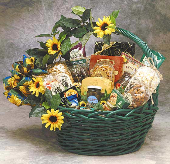 Sunflower Treats Gift Basket (Med)
