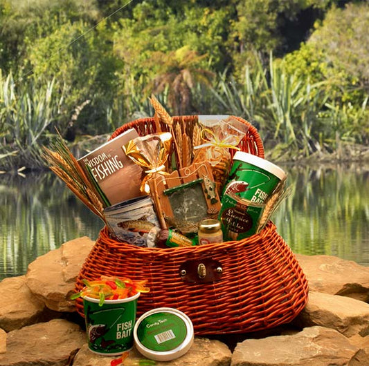 The Fisherman's Fishing Creel Gift Basket  (Lg)