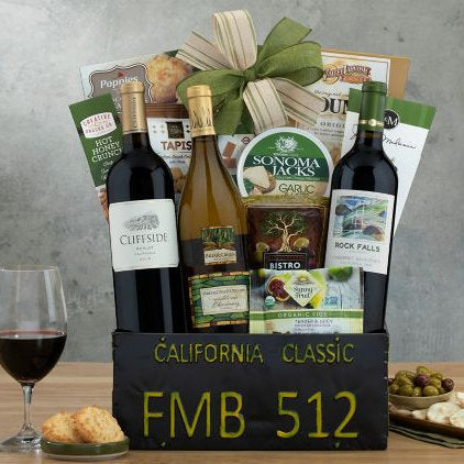 California Classic Trio: Wine Gift Basket